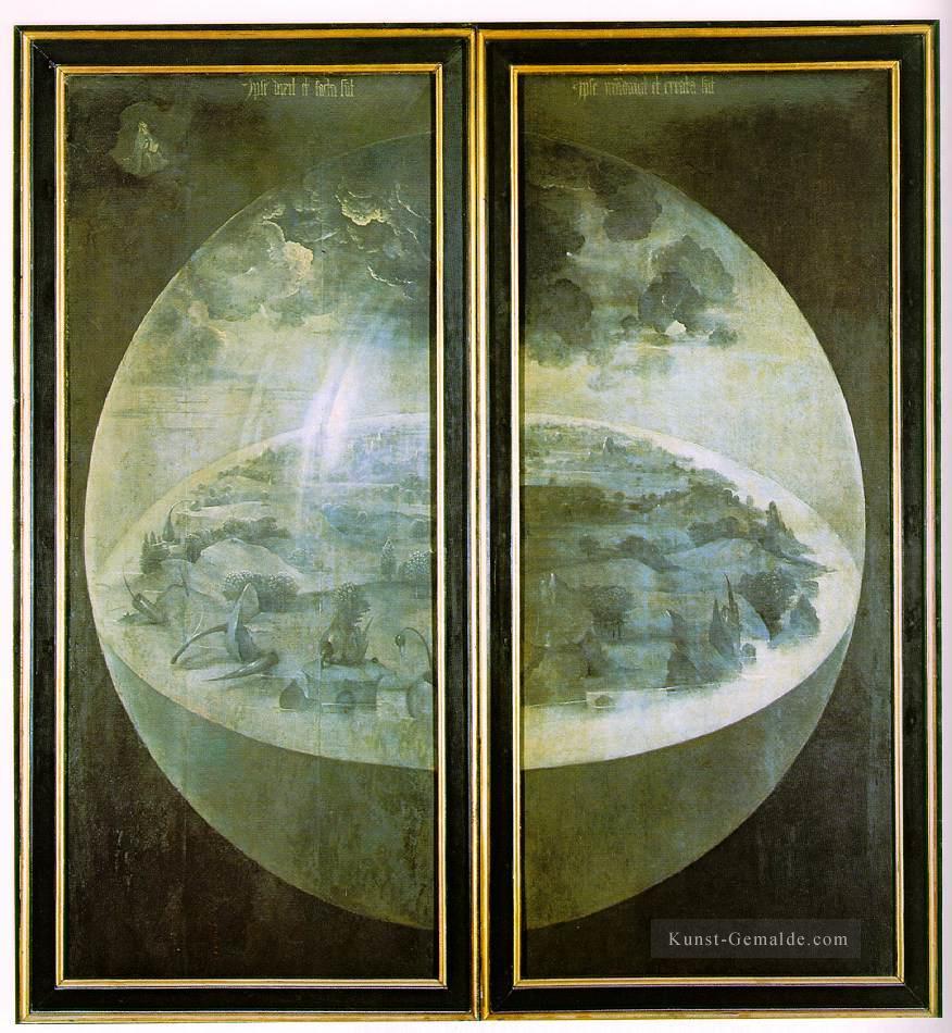 Garten der Lüste äußeren Flügel des Triptychons moralischen Hieronymus Bosch Ölgemälde